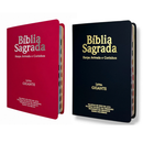 Kit 2 Bíblias Sagrada Com Índice e Capa Semi Flexivel Letra Gigante - Cor Preta e Pink