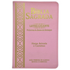 Bíblia Cor Rosa Letra Gigante Capa Flexível Com Harpa e Índice Colorida Arc