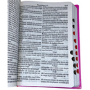 Bíblia Cor Pink Letra Jumbo Capa Coverbook Flexível Com Índice Feminina King James 1611