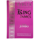 Bíblia Cor Pink Letra Jumbo Capa Coverbook Flexível Com Índice Feminina King James 1611