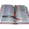 Bíblia Cor Rosa Letra Gigante Capa Flexível Com Harpa e Índice Colorida Arc