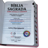 Bíblia Cor Rosa Letra Hipergigante Capa Flexível Com Harpa e Índice Colorida Arc