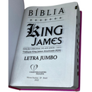 Bíblia Cor Pink Letra Jumbo Capa Coverbook Flexível Com Índice Feminina King James 1611
