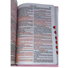 Bíblia Cor Rosa Letra Gigante Capa Flexível Com Harpa e Índice Colorida Arc