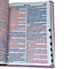 Bíblia Cor Rosa Letra Hipergigante Capa Flexível Com Harpa e Índice Colorida Arc