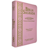 Bíblia Cor Rosa Letra Gigante Capa Flexível Com Harpa e Índice Colorida Arc