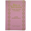Bíblia Cor Rosa Letra Hipergigante Capa Flexível Com Harpa e Índice Colorida Arc