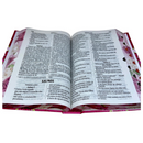 Bíblia Rosa Geométrica Letra Jumbo Capa Dura Com Índice Feminina Nvi