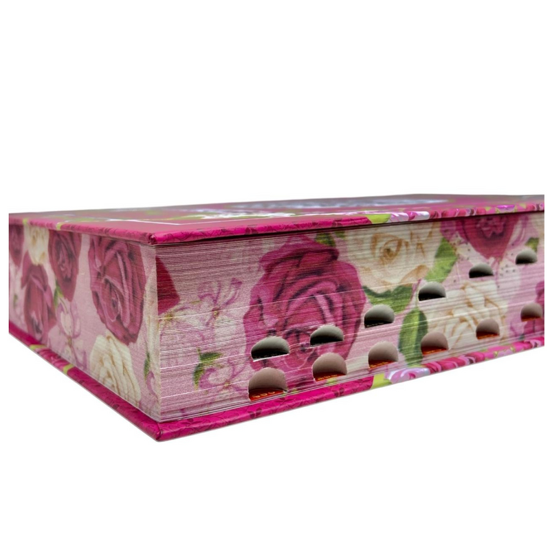 Bíblia Rosa Geométrica Letra Jumbo Capa Dura Com Índice Feminina Nvi