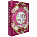Bíblia Rosa Geométrica Letra Jumbo Capa Dura Feminina Nvi