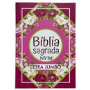 Bíblia Rosa Geométrica Letra Jumbo Capa Dura Feminina Nvi