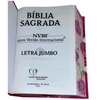 Bíblia Rosa Geométrica Letra Jumbo Capa Dura Feminina Nvi