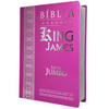 Bíblia Cor Pink Letra Jumbo Capa Coverbook Flexível Feminina King James 1611