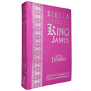 Bíblia Cor Pink Letra Jumbo Capa Coverbook Flexível Feminina King James 1611
