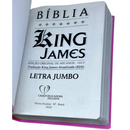 Bíblia Cor Pink Letra Jumbo Capa Coverbook Flexível Feminina King James 1611