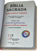 Bíblia Ramos Rose e Laranja Letra Gigante Capa Flexível Luxo Pu Com Harpa Feminina Arc