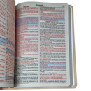 Bíblia Ramos Rose e Laranja Letra Gigante Capa Flexível Luxo Pu Com Harpa Feminina Arc