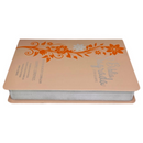 Bíblia Ramos Rose e Laranja Letra Gigante Capa Flexível Luxo Pu Com Harpa Feminina Arc