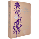Bíblia Ramos Rose e Lilás Letra Gigante Capa Flexível Luxo Pu Com Harpa Feminina Arc