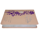 Bíblia Ramos Rose e Lilás Letra Gigante Capa Flexível Luxo Pu Com Harpa Feminina Arc