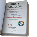 Bíblia Ramos Rose e Lilás Letra Gigante Capa Flexível Luxo Pu Com Harpa Feminina Arc