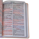 Bíblia Ramos Rose e Lilás Letra Gigante Capa Flexível Luxo Pu Com Harpa Feminina Arc