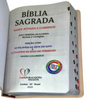 Bíblia Ramos Rose e Pink Letra Gigante Capa Flexível Luxo Pu Com Harpa e Índice Feminina Arc