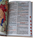 Bíblia Ramos Rose e Pink Letra Gigante Capa Flexível Luxo Pu Com Harpa e Índice Feminina Arc