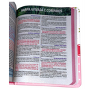 Bíblia Scrap Book Letra Grande Capa Dura Com Harpa e Índice Feminina Arc