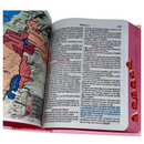 Bíblia Scrap Book Letra Grande Capa Dura Com Harpa e Índice Feminina Arc