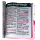 Bíblia Scrap Book Letra Grande Capa Dura Com Harpa Feminina Arc