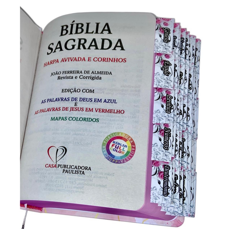 Bíblia Leão Seja Forte e Corajosa Cor Branca Letra Gigante Capa Dura Com Harpa E Abas Feminina Arc