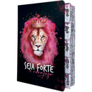 Bíblia Leão Seja Forte e Corajosa Cor Preta Letra Gigante Capa Dura Com Harpa E Abas Feminina Arc