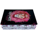 Bíblia Leão Seja Forte e Corajosa Cor Preta Letra Gigante Capa Dura Com Harpa E Abas Feminina Arc