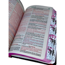 Bíblia Leão Seja Forte e Corajosa Cor Preta Letra Gigante Capa Dura Com Harpa E Abas Coladas Feminina Arc