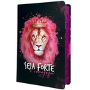 Bíblia Leão Seja Forte e Corajosa Cor Preta Letra Gigante Capa Dura Com Harpa E Índice Feminina Arc