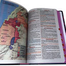 Bíblia Leão Seja Forte e Corajosa Cor Preta Letra Gigante Capa Dura Com Harpa E Índice Feminina Arc