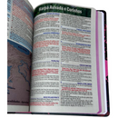 Bíblia Leão Seja Forte e Corajosa Cor Preta Letra Gigante Capa Dura Com Harpa Feminina Arc