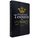 Bíblia Tesouros de Spurgeon Com Estudo Letra Gigante Capa Flexível Com Harpa Masculina Arc - 01