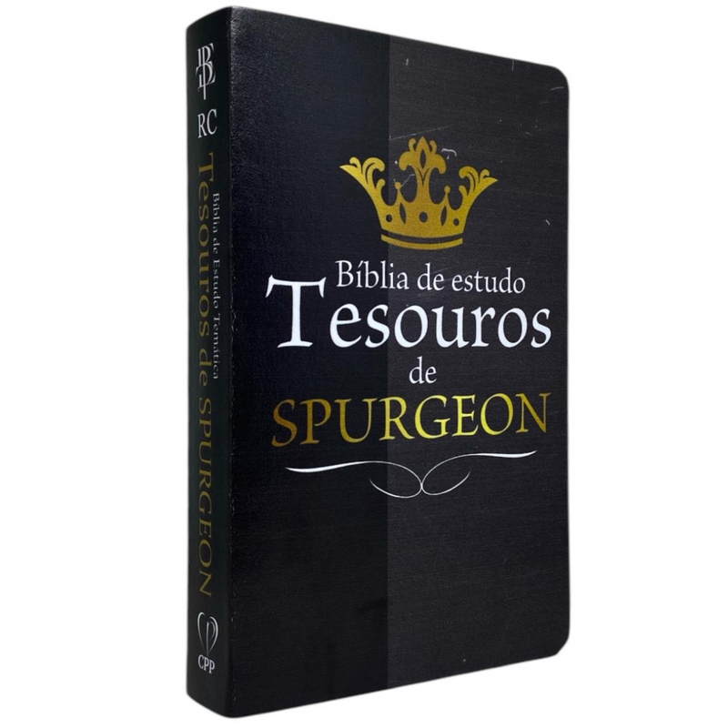 Bíblia Tesouros de Spurgeon Com Estudo Letra Gigante Capa Flexível Com Harpa Masculina Arc - 01