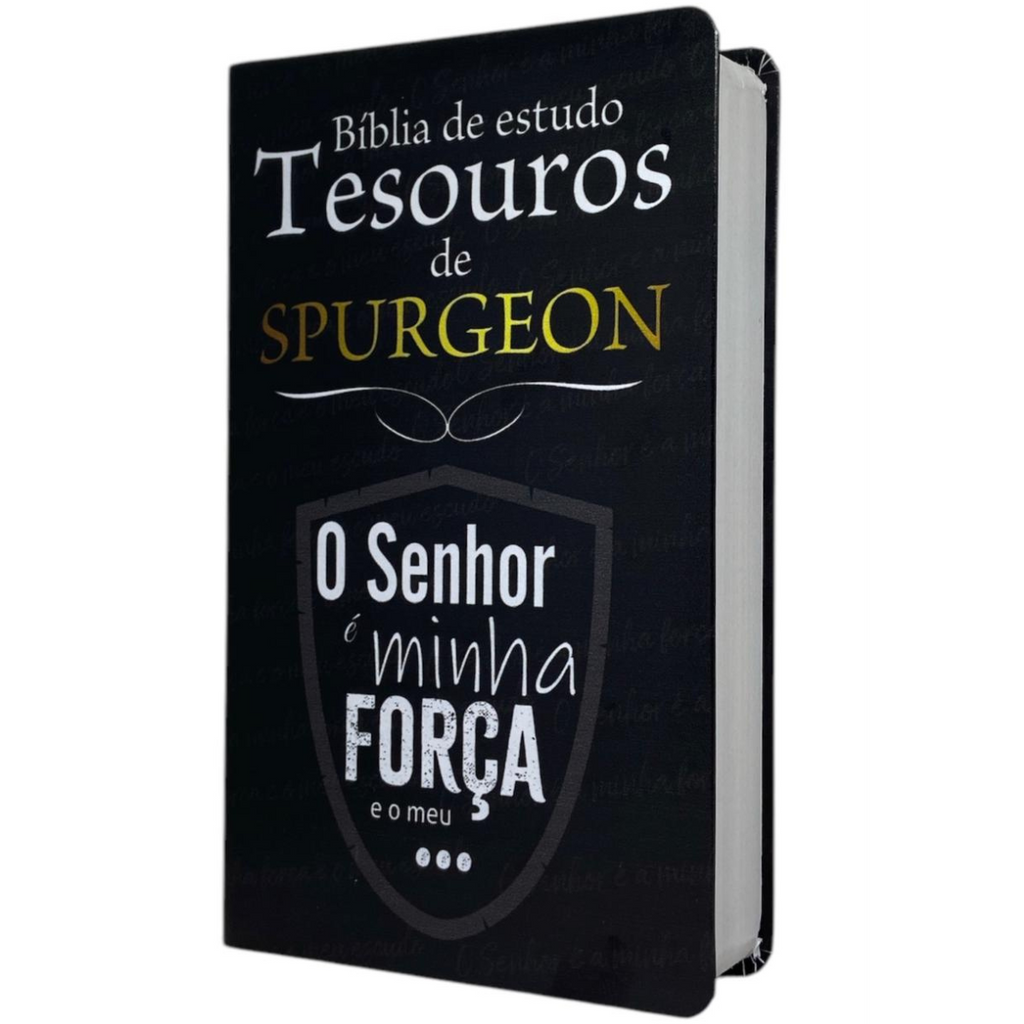 Bíblia Tesouros de Spurgeon Com Estudo Letra Gigante Capa Flexível Com Harpa Masculina Arc - 02