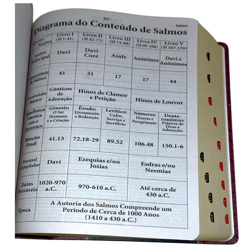 Bíblia de Estudo Tradicional Letra Hipergigante Capa Dura Com Índice Feminina e Masculina King James