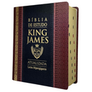 Bíblia de Estudo Tradicional Letra Hipergigante Capa Dura Com Índice Feminina e Masculina King James