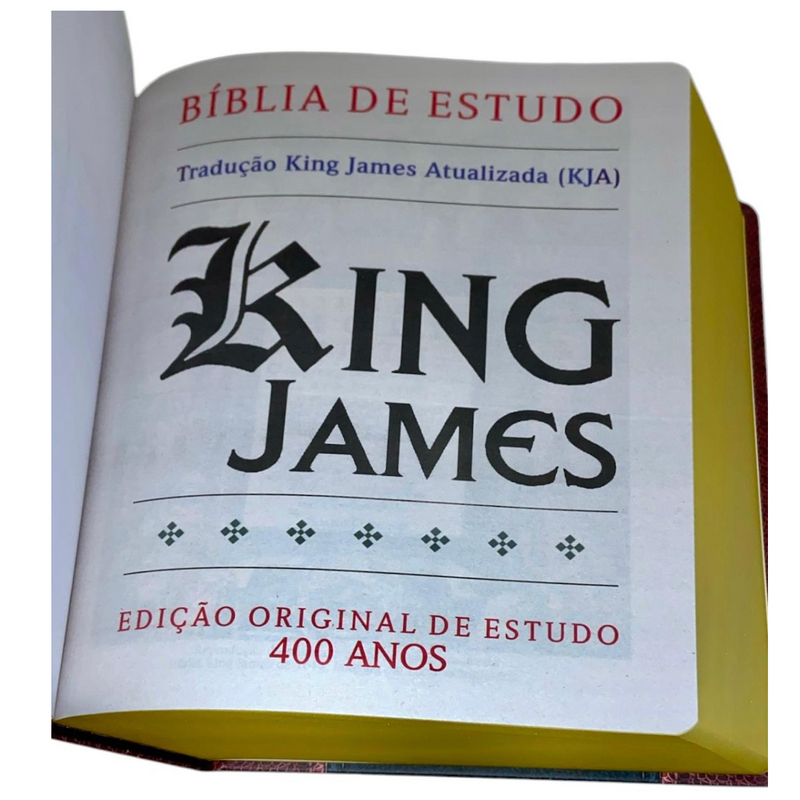 Bíblia de Estudo Tradicional Letra Hipergigante Capa Dura Feminina e Masculina King James