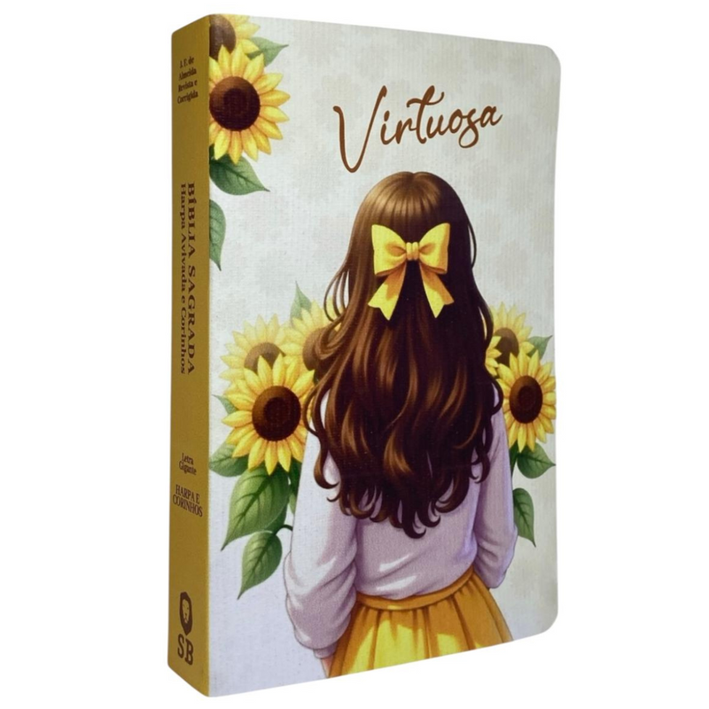 Bíblia Virtuosa Letra Gigante Capa Flexível Com Harpa e Índice Feminina Arc