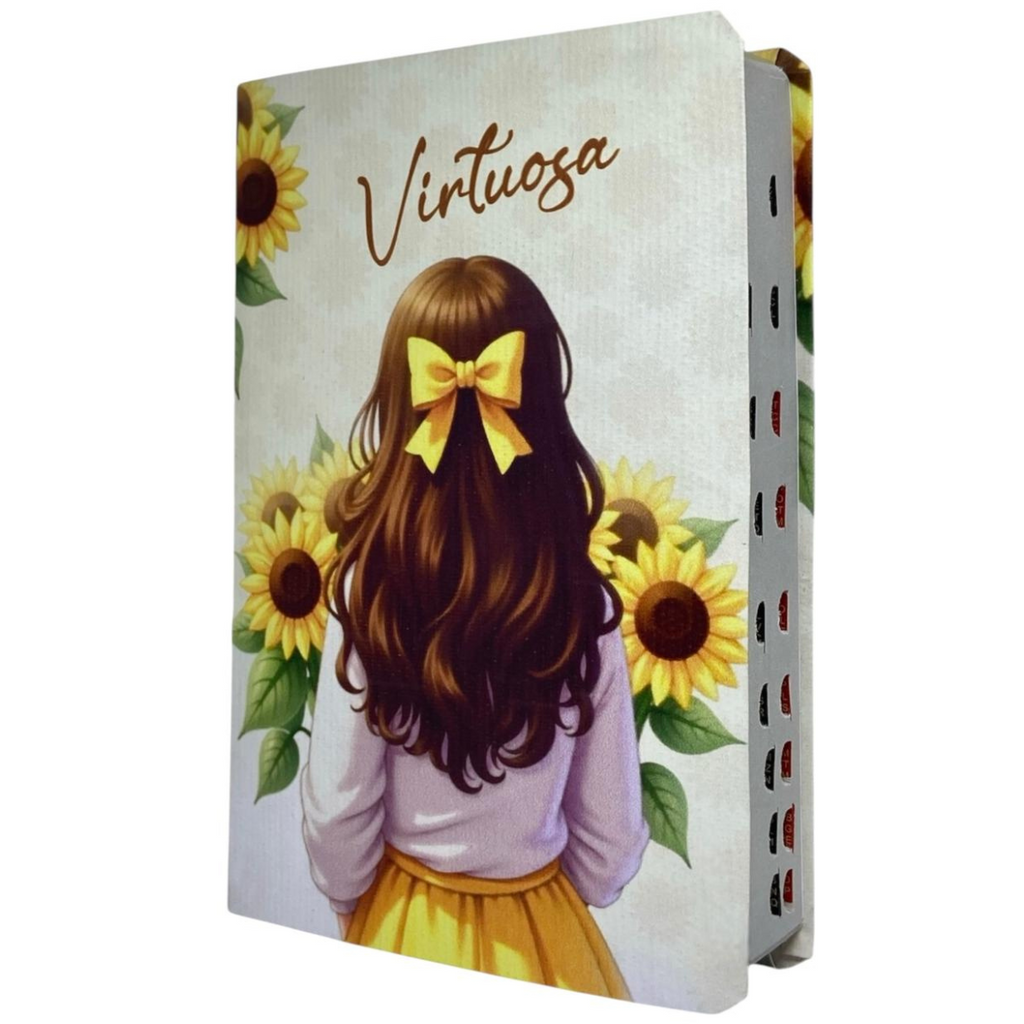 Bíblia Virtuosa Letra Gigante Capa Flexível Com Harpa e Índice Feminina Arc