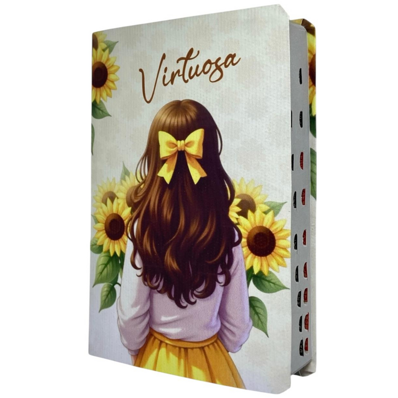 Bíblia Virtuosa Letra Gigante Capa Flexível Com Harpa e Índice Feminina Arc