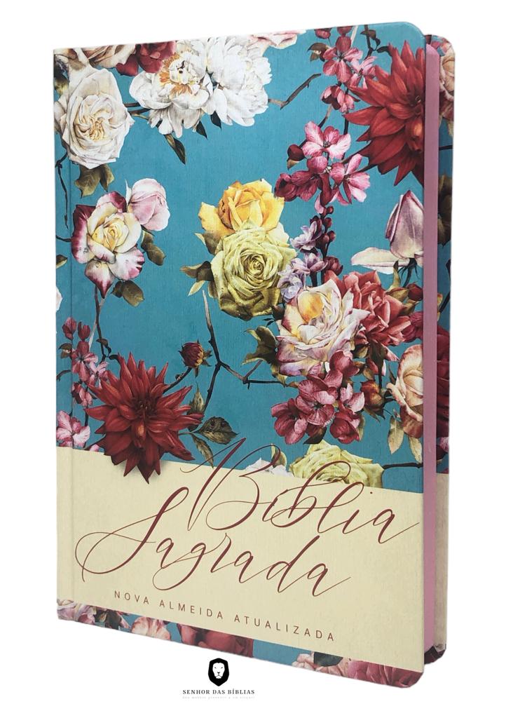 Bíblia Sagrada Evangélica Letra Normal Linguagem NAA Capa Dura Florescer Feminina Linda
