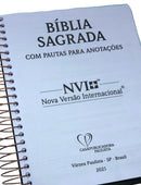Bíblia Feminina Anote Espiral Floral Abstrato Linguagem Nvi E Espaço Para Anotações  Letra Normal