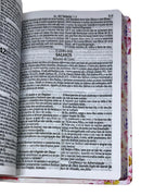 Bíblia Leão Flores Rosa Letra Gigante Capa Dura Com Harpa Feminina Arc